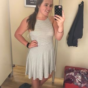 White & Black Mini Dress